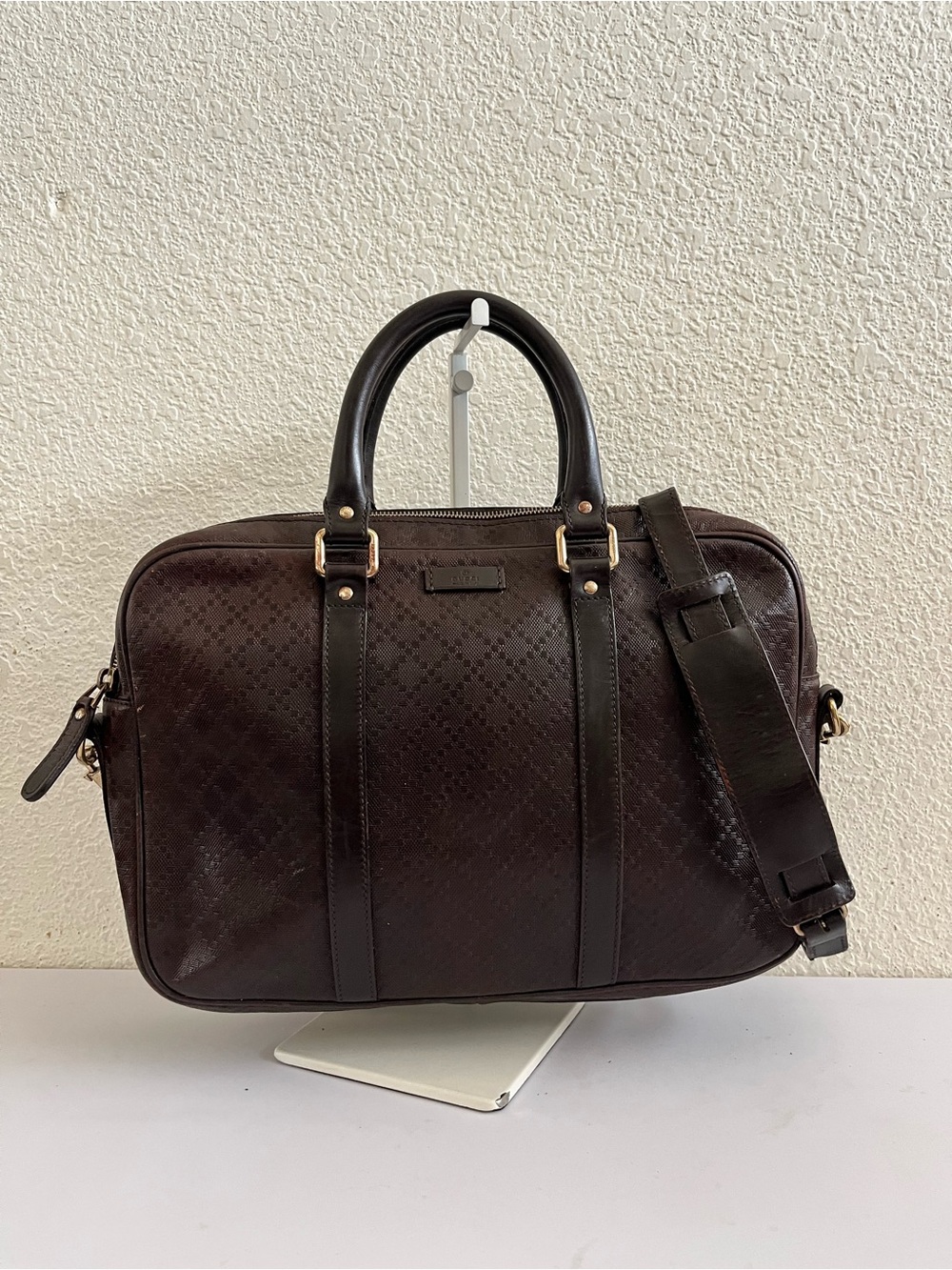 Gucci leather briefcase